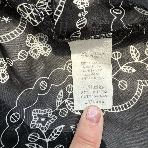 babydoll top y2k Off-shoulder Sheer Romantic Whimsigoth Large - Picture 15 of 15